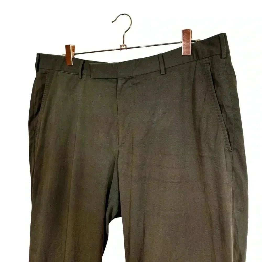 Ermenegildo Zegna Cotton Cashmere Cashco Comfort Slim Fit Chinos Trousers Sz6-54